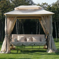 Ljuljaška gazebo bež 255x175x235cm C1098