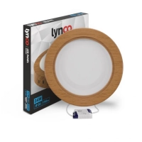 LYNCO Led panel 24W 4000K nadgradni krug dezen drvo