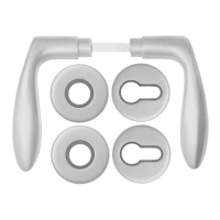 Kvaka sa rozetom za cilindar garnitura Tina srebrna Bane