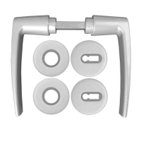 Kvaka sa rozetom za ključ garnitura Mara Srebrna Bane