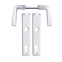 Kvaka sa štitom za cilindar garnitura Modern Srebrna Bane