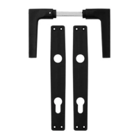 Kvaka sa štitom za cilindar PVC crna Bane