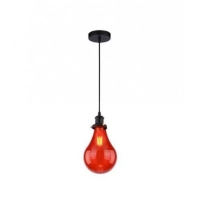 VESTA 266 VISILICA CHIC-PRETO/VM 1*E27 red glass