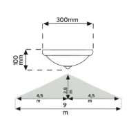 Plafonjera senzor 1024 2xE27 bela